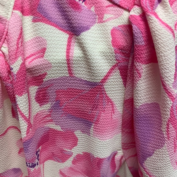 Talbots absolutely beautiful pink/fuschia floral dress worn once! Think "Easter" - Picture 5 of 6